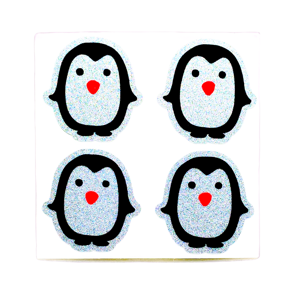 Penguin Reflective Decals, Outdoor reflective Decals, Cute Things Seattle decal stickers, custom bike decals, helmet decals, reflective decals for outdoor use