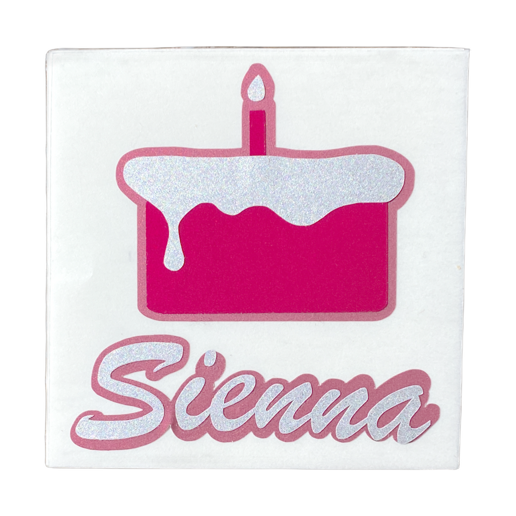 Personalized decals, custom name decals, reflective decal stickers from Cute Things Seattle, cute bike accessories