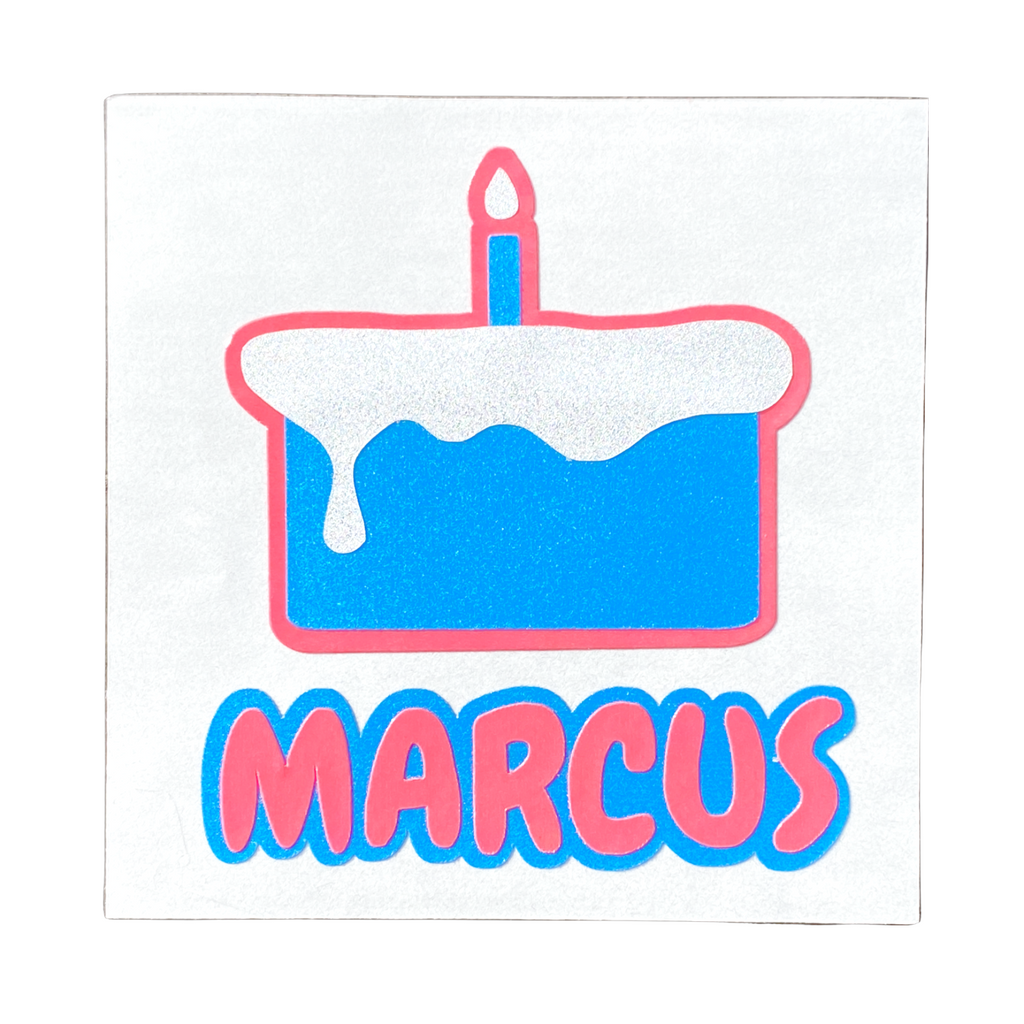 Personalized decals, custom name decals, reflective decal stickers from Cute Things Seattle, cute bike accessories