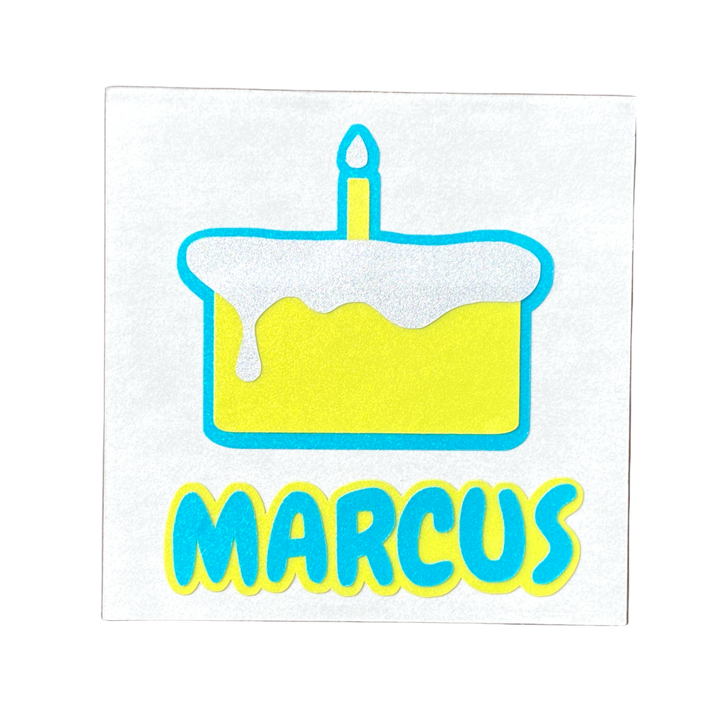 Personalized decals, custom name decals, reflective decal stickers from Cute Things Seattle, cute bike accessories
