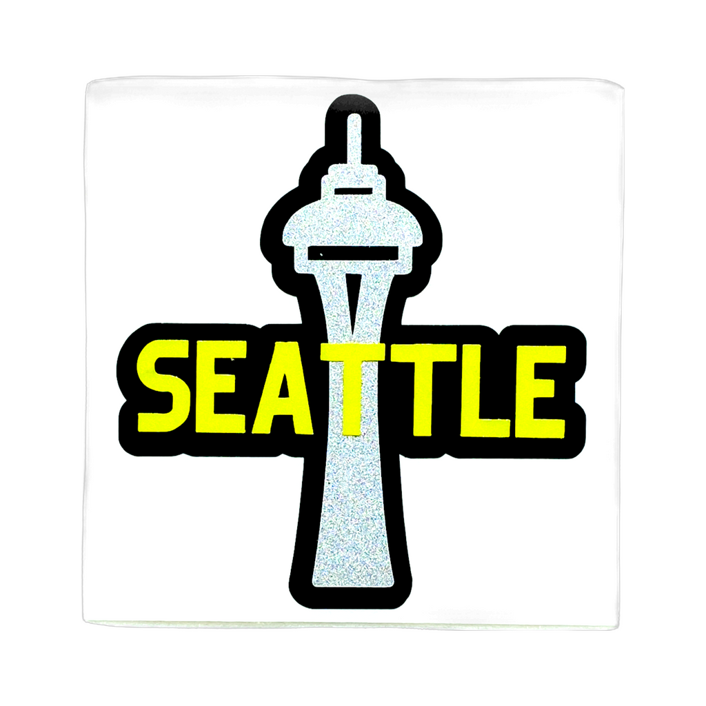 Cute Things Seattle Space Needle Reflective decals, cute car decals, decal sticker, custom vinyl decal, bicycle accessories, custom vinyl decal