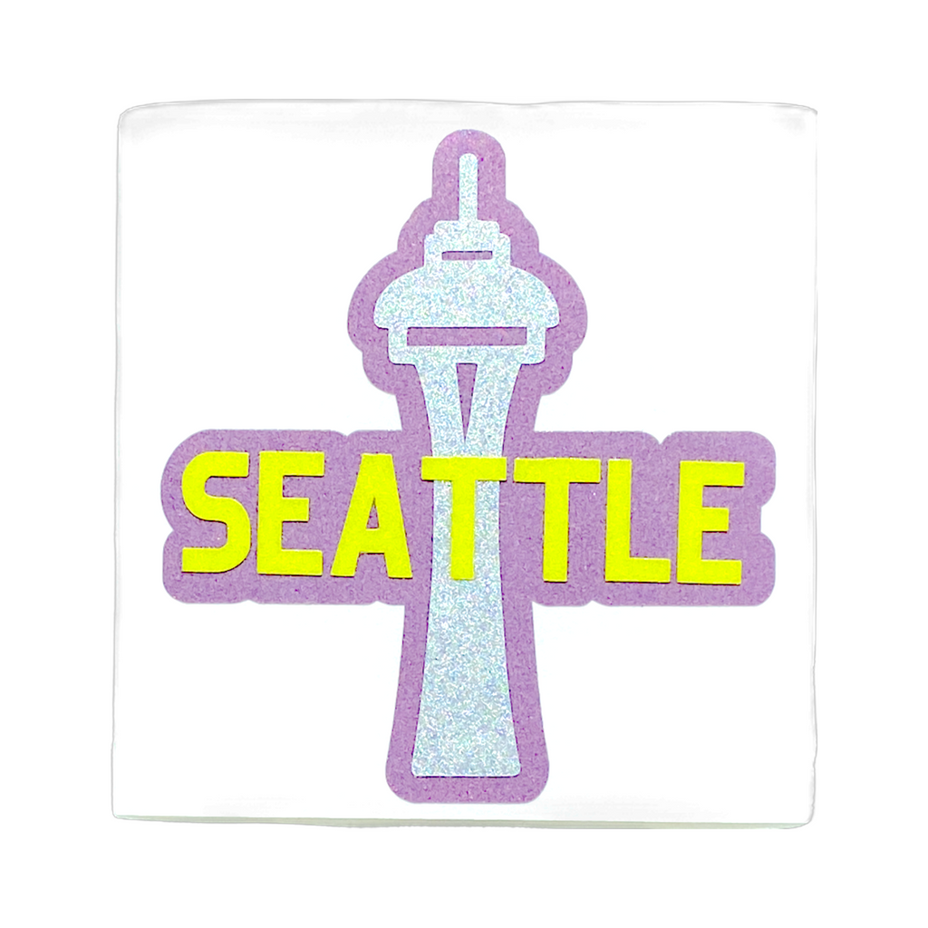 Cute Things Seattle Space Needle Reflective decals, cute car decals, decal sticker, custom vinyl decal, bicycle accessories, custom vinyl decal