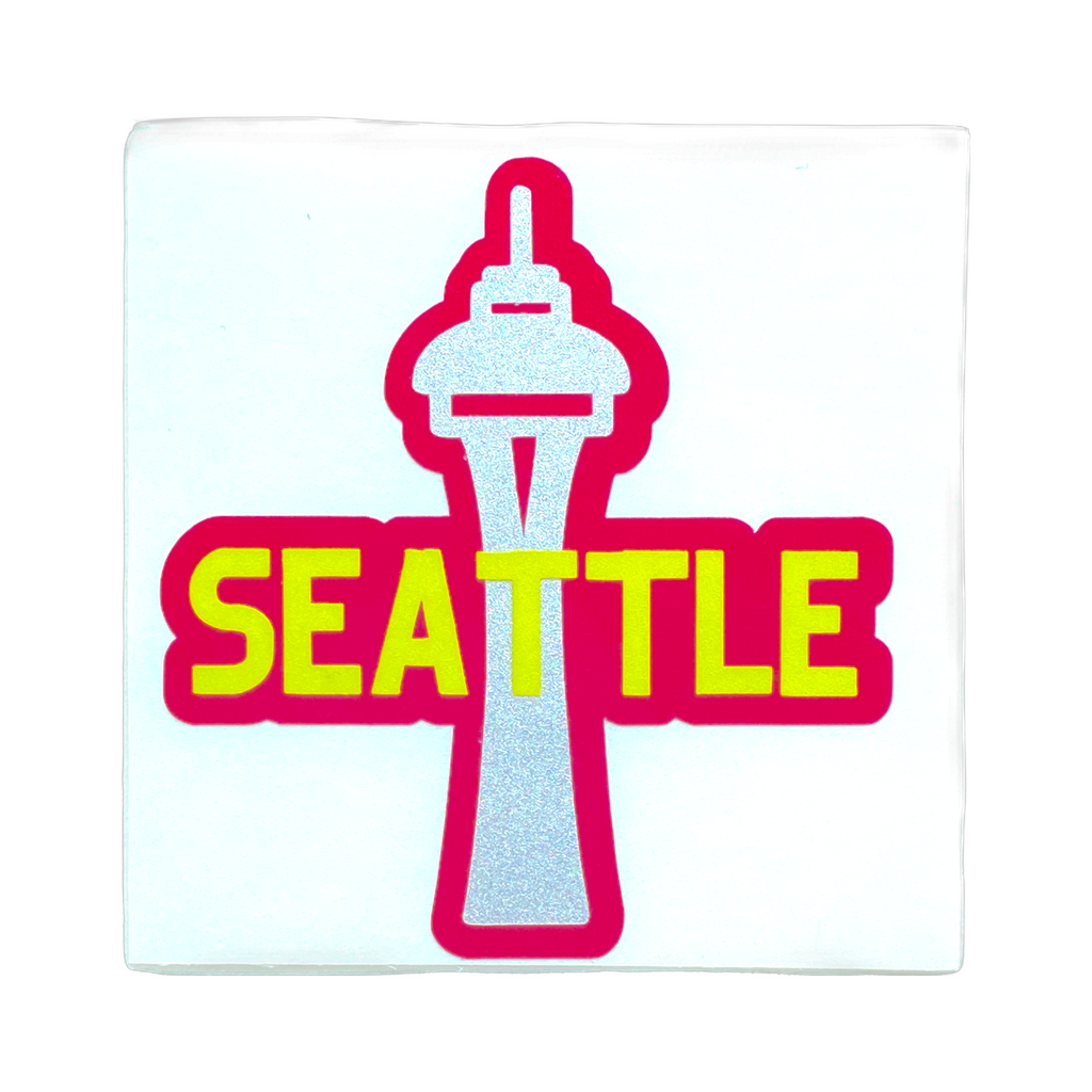 Cute Things Seattle Space Needle Reflective decals, cute car decals, decal sticker, custom vinyl decal, bicycle accessories, custom vinyl decal