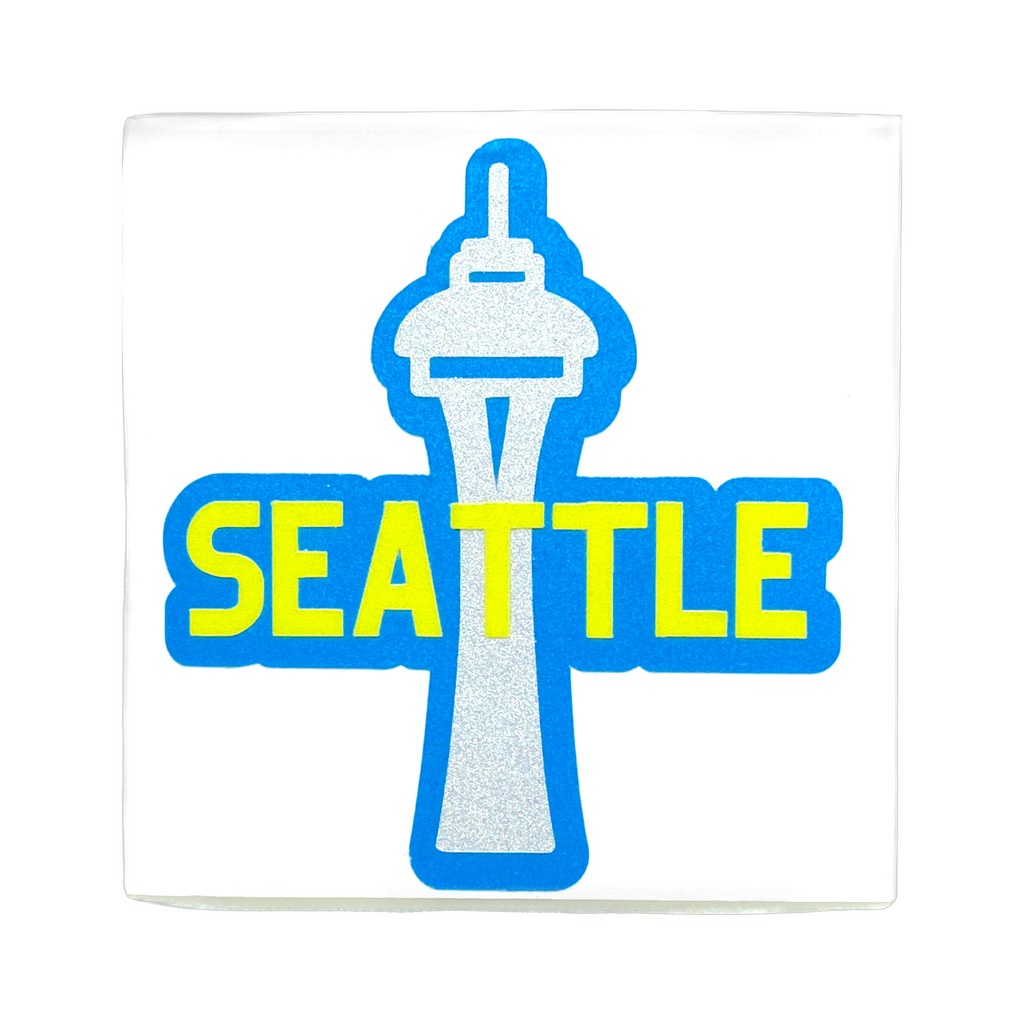 Cute Things Seattle Space Needle Reflective decals, cute car decals, decal sticker, custom vinyl decal, bicycle accessories, custom vinyl decal