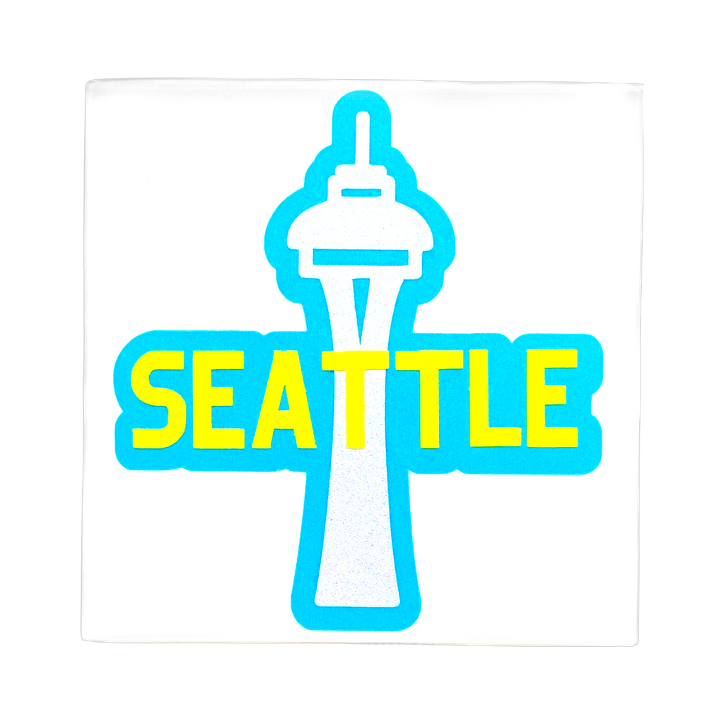 Cute Things Seattle Space Needle Reflective decals, cute car decals, decal sticker, custom vinyl decal, bicycle accessories, custom vinyl decal